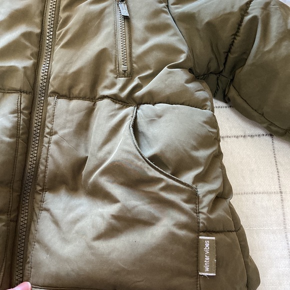 Zara baby army green kids winter vibes coat - Picture 3 of 5